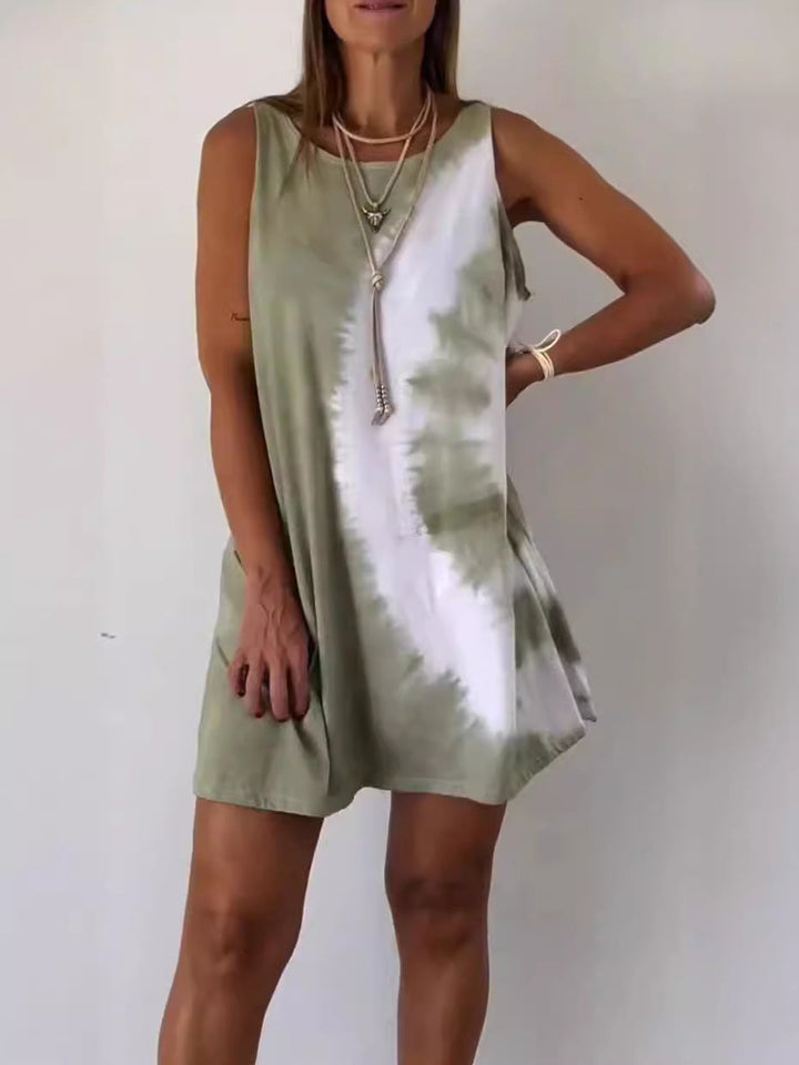 Josie | Minikleid mit Farbverlauf und Färbedruck