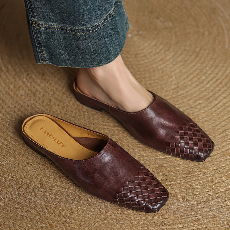 Clara | Damen Leder Mules elegant zeitlos