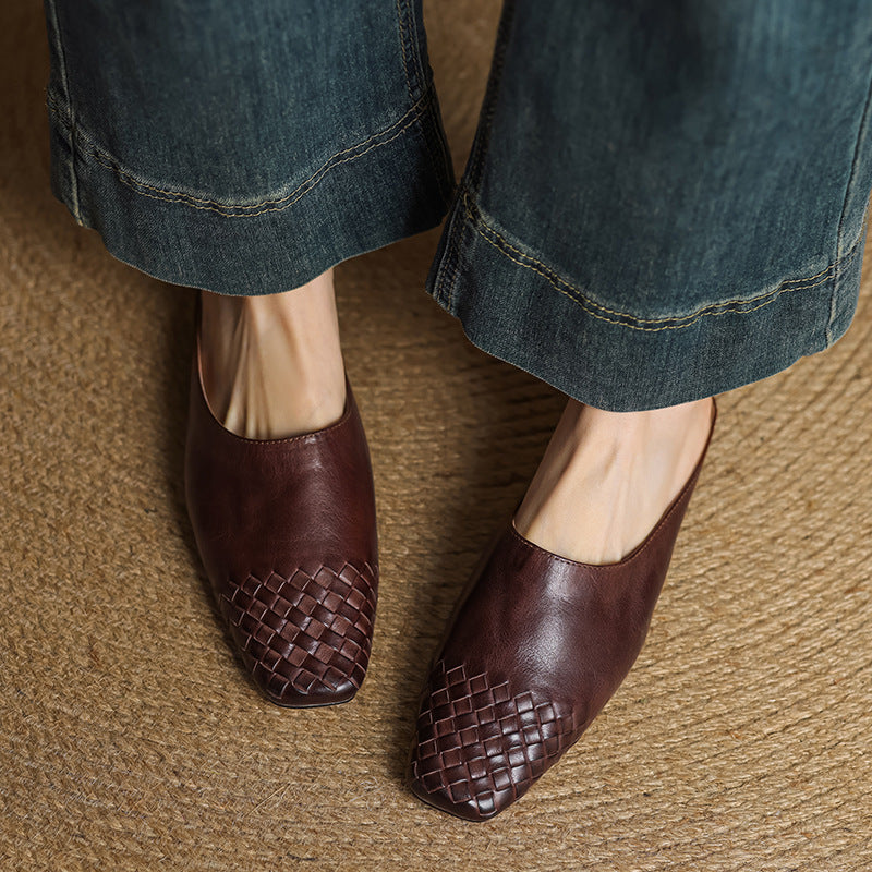 Clara | Damen Leder Mules elegant zeitlos