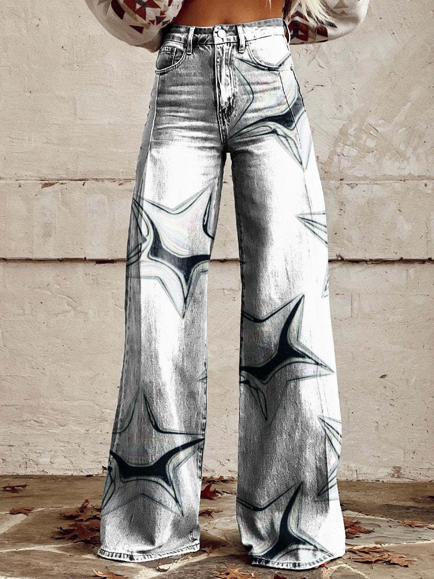 Elena | Bequeme Damenhose mit weitem Streifen Design