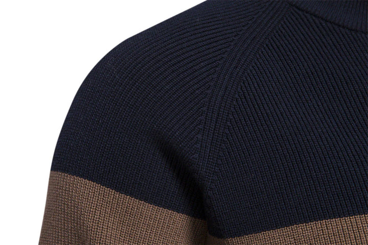 Reißverschluss | Herren-Strickjacke mit Stehkragen