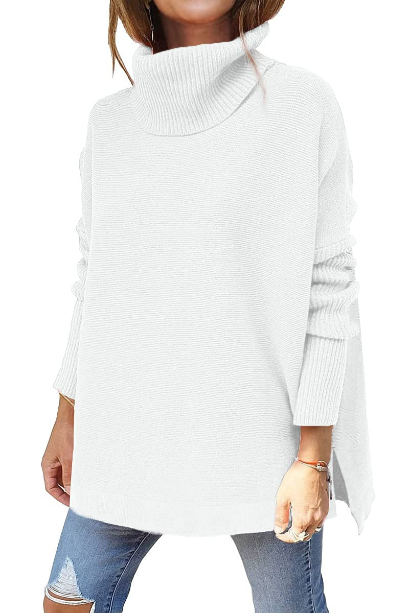Warmer und weicher Rollkragenpullover in Übergröße