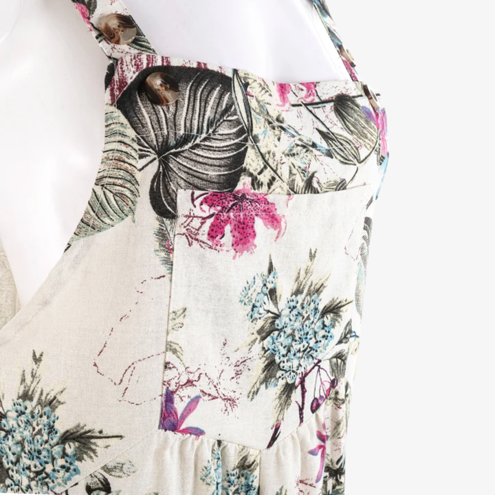 Mirela | Luftige Latzhose mit Blumenmuster