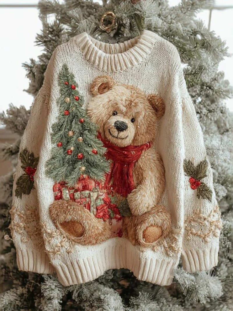 Lena | Weihnachtspullover mit Festlichen Details Damen