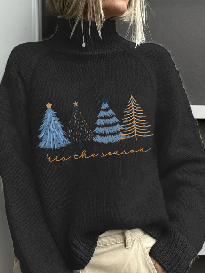 Faye | Festlicher Pullover Damen Mit Tannenbaum Design