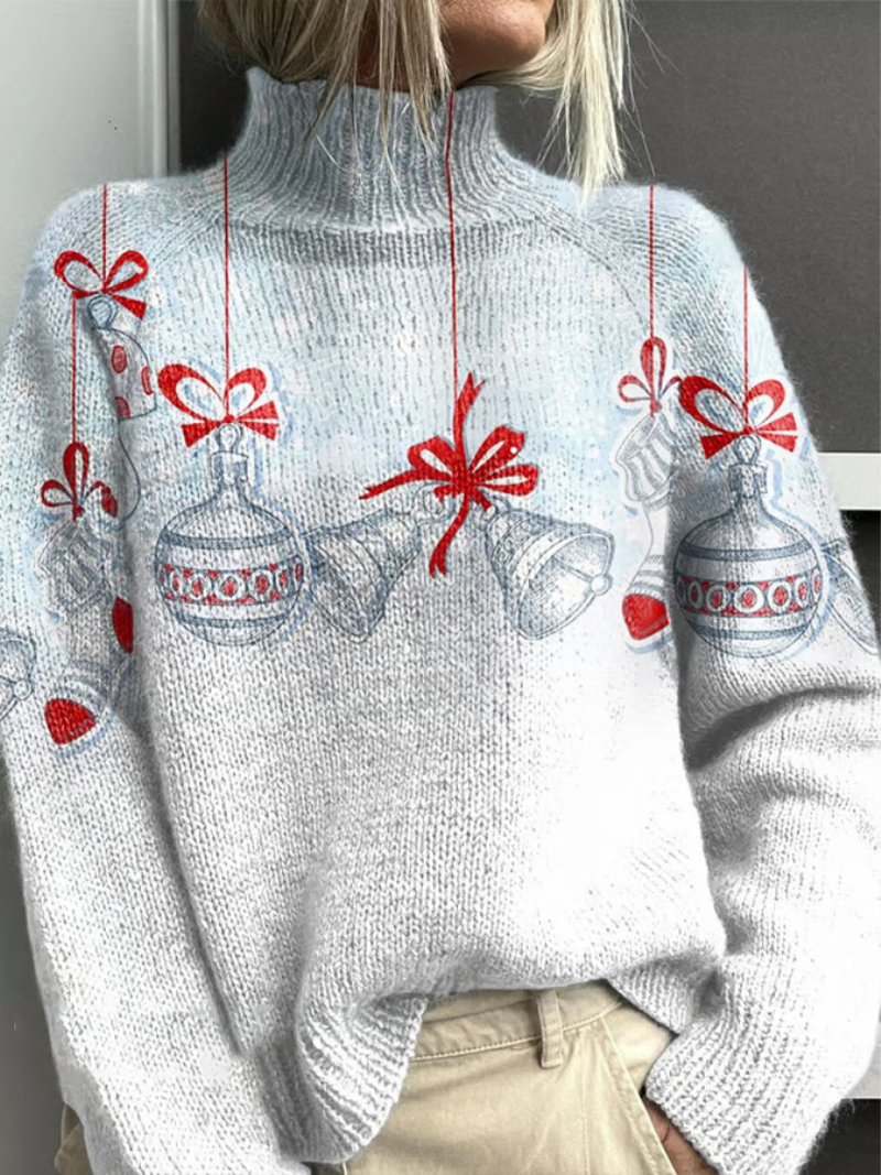 Jana | Damen Pullover Weihnachten Mit Festlicher Kugel- & Schleifendeko