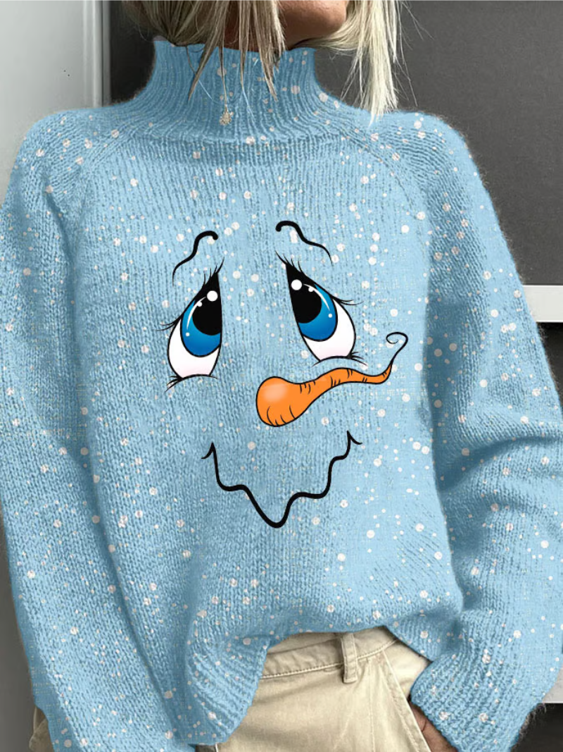 Tara | Damen Pullover Weihnachten Mit Schneemann Details