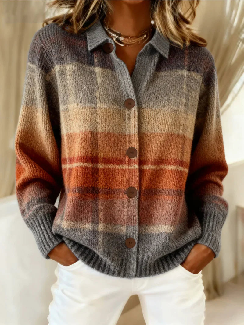 Mara | Strickpullover mit klassischem Karodesign