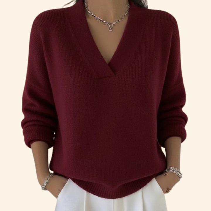 Nina | Pullover Damen V-Ausschnitt modern & stilvoll