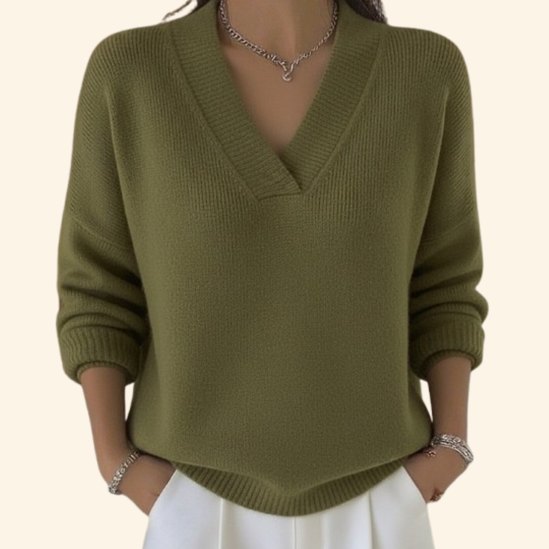 Nina | Pullover Damen V-Ausschnitt modern & stilvoll
