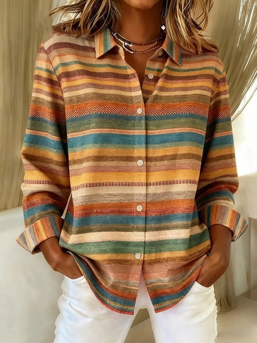 Hanna | Damen Bluse kariert modern & langärmlig