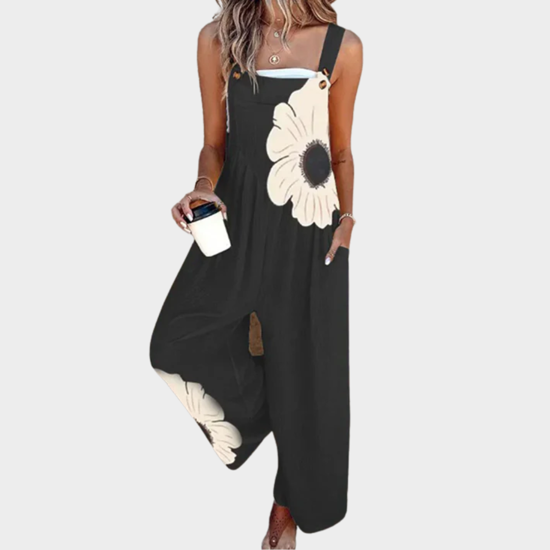 Elena | Damen Latzhose mit feinem Print im Trendlook