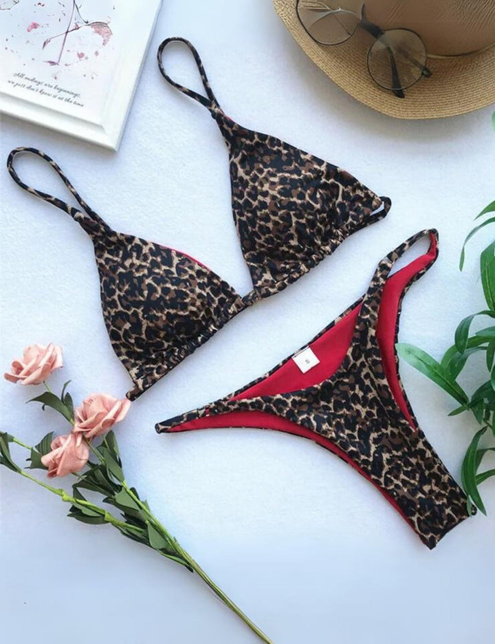 Silje | Bikini-Set - Leopard für wilde und stilvolle Strandtage