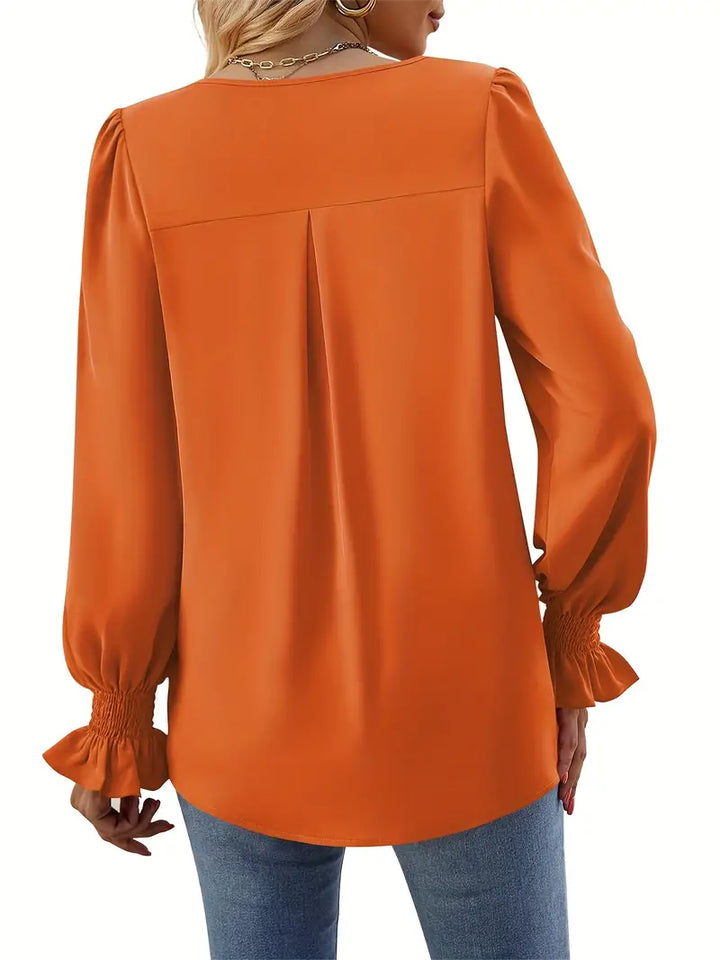 Hilda | Bequeme Bluse für den Herbst in Unifarben