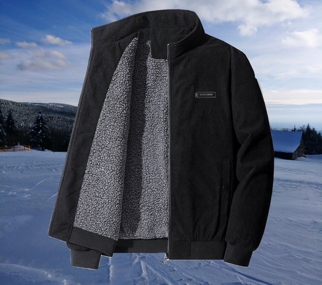 DAVID | Lässige Retrojacke mit Cord und Sherpa-Innenfutter