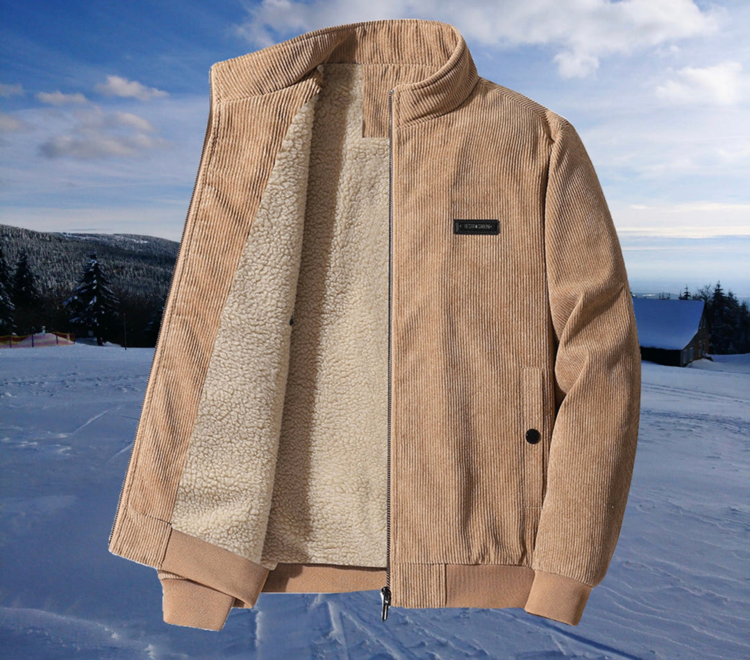DAVID | Lässige Retrojacke mit Cord und Sherpa-Innenfutter