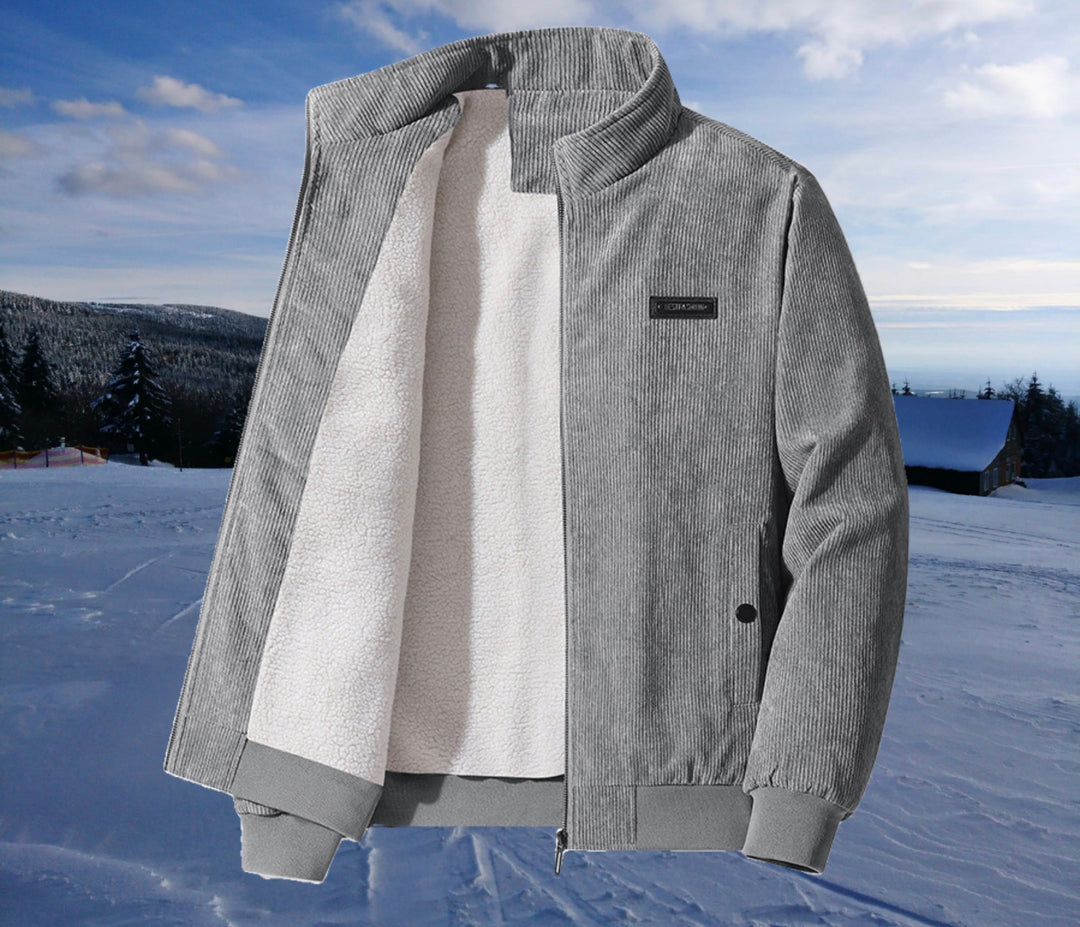 DAVID | Lässige Retrojacke mit Cord und Sherpa-Innenfutter