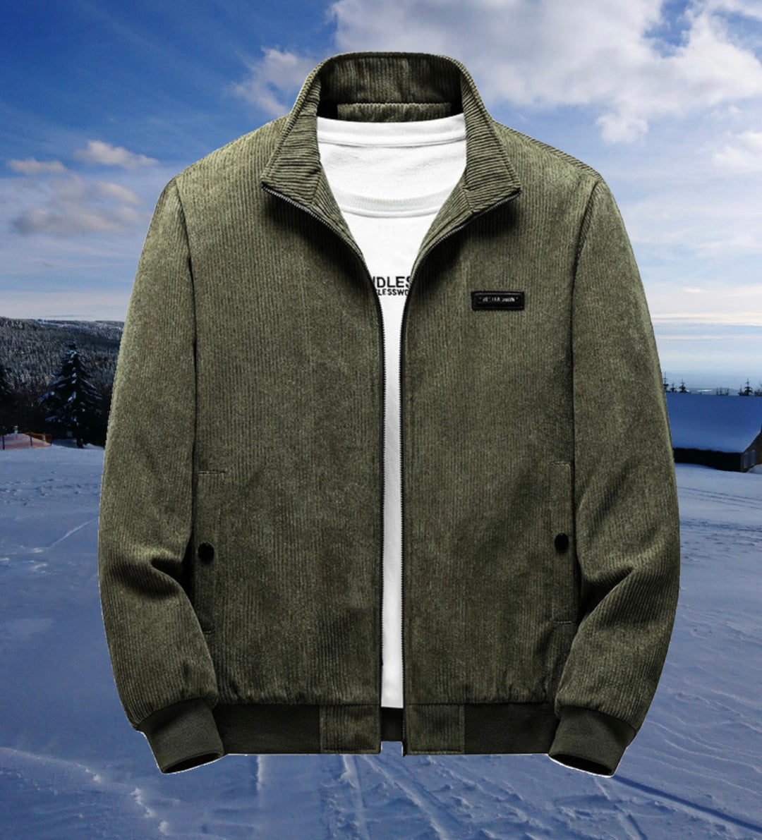 DAVID | Lässige Retrojacke mit Cord und Sherpa-Innenfutter
