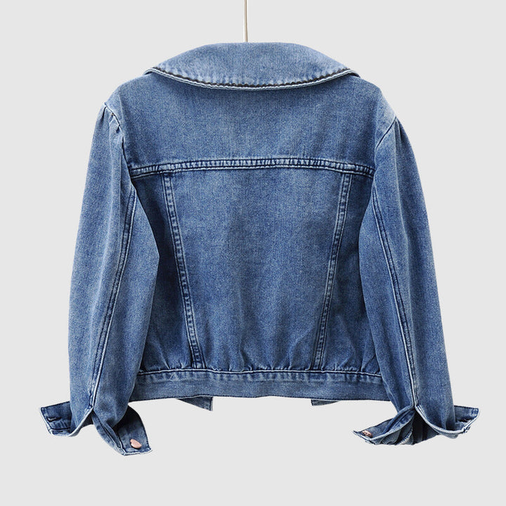 Pariser Chic Denim Jacke für elegante Frühlingsabende