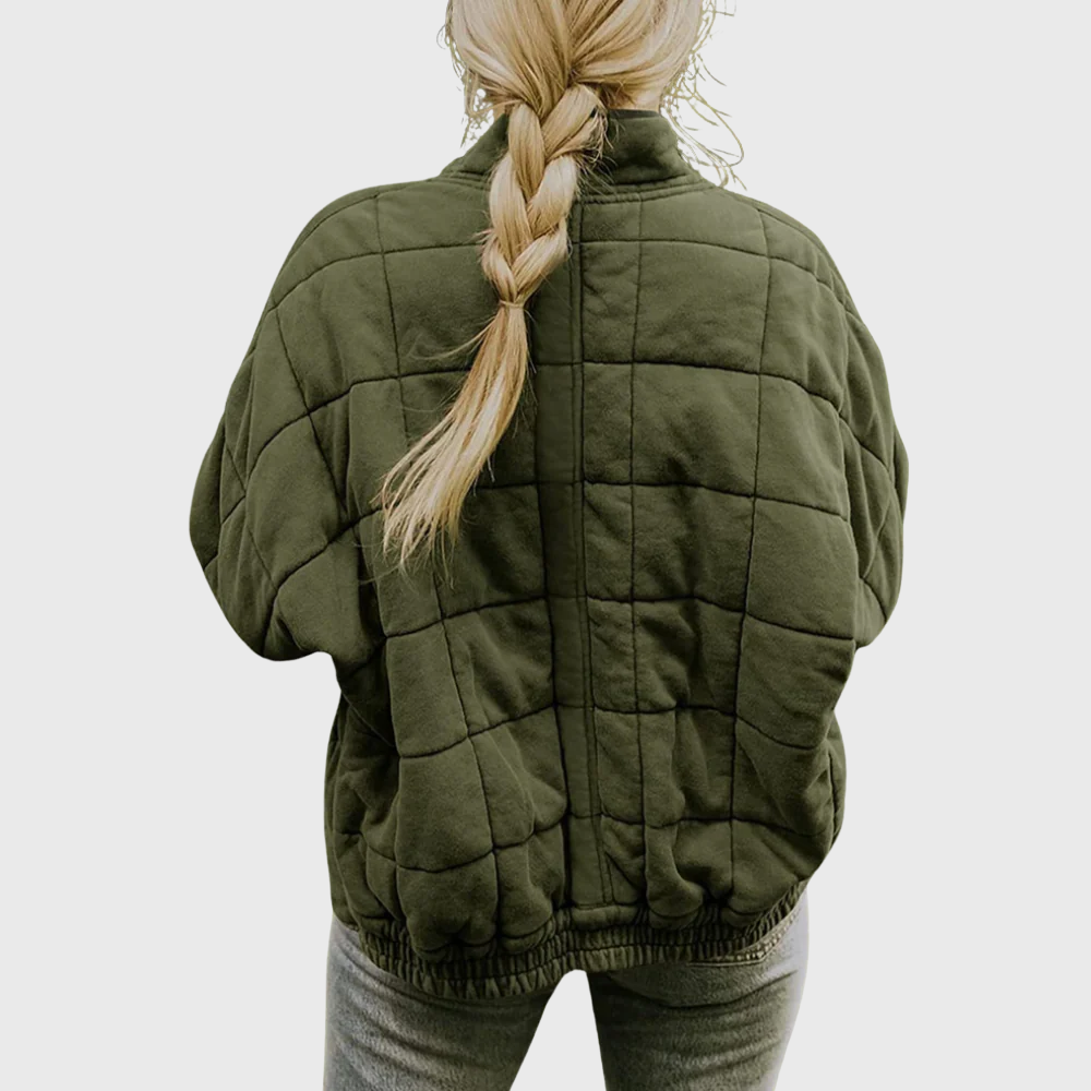 Clara | Gesteppt Jacke mit Reißverschluss im modernen Stil
