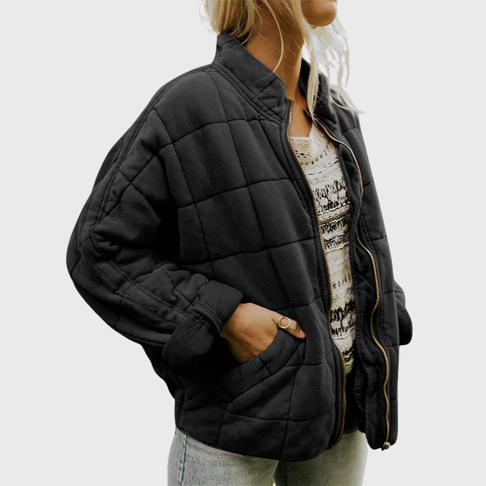 Clara | Gesteppt Jacke mit Reißverschluss im modernen Stil
