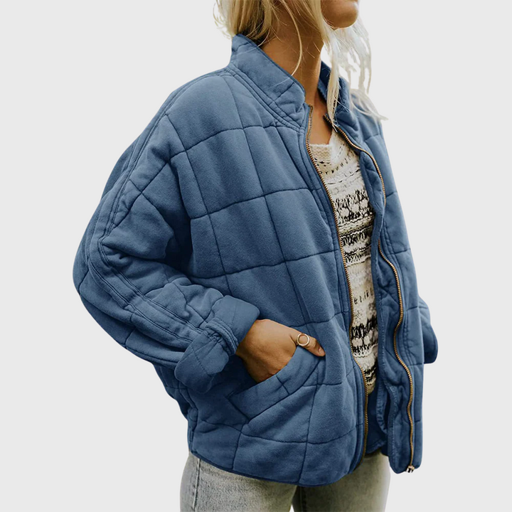 Clara | Gesteppt Jacke mit Reißverschluss im modernen Stil