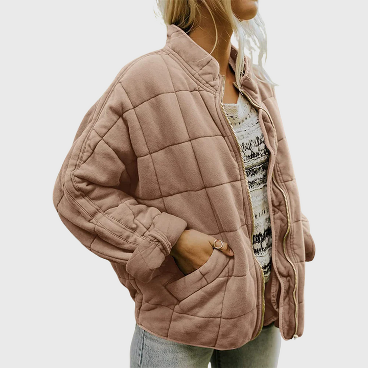 Clara | Gesteppt Jacke mit Reißverschluss im modernen Stil