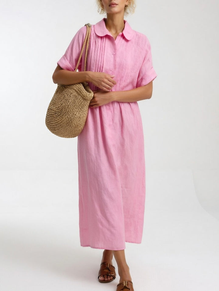 Mila | Zeitloses Sommer Hemdkleid Damen Chic