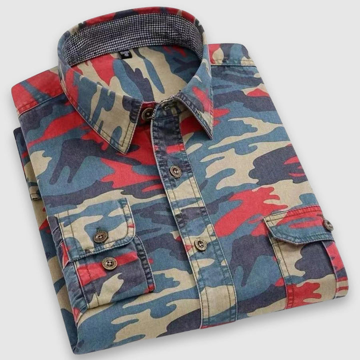 Prescott Tailors Camouflage Klassisches Hemd