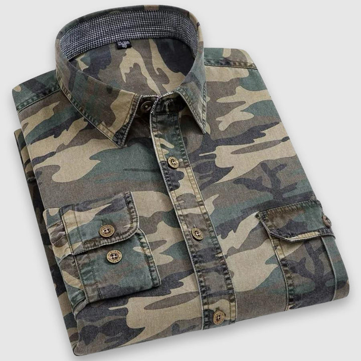 Prescott Tailors Camouflage Klassisches Hemd
