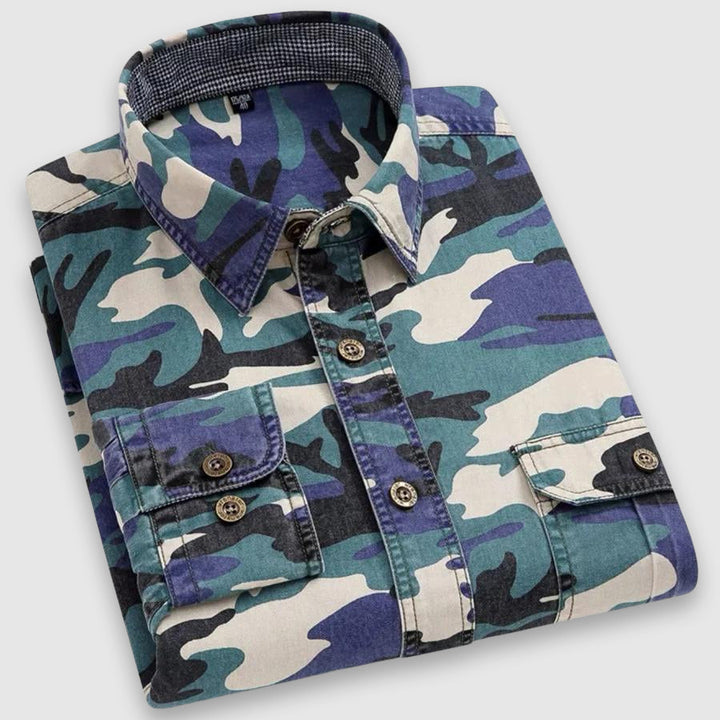 Prescott Tailors Camouflage Klassisches Hemd