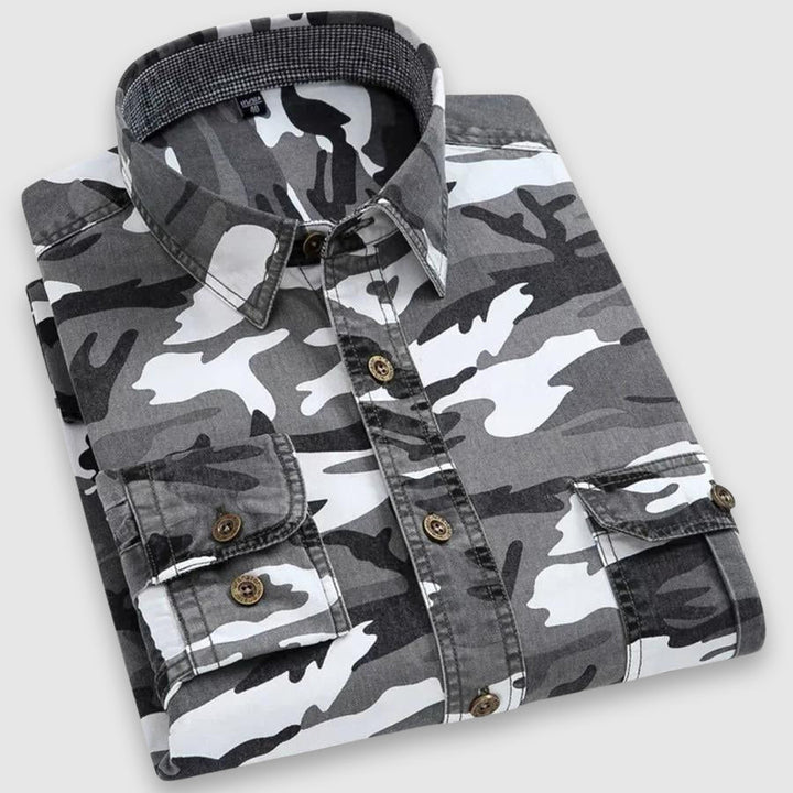Prescott Tailors Camouflage Klassisches Hemd