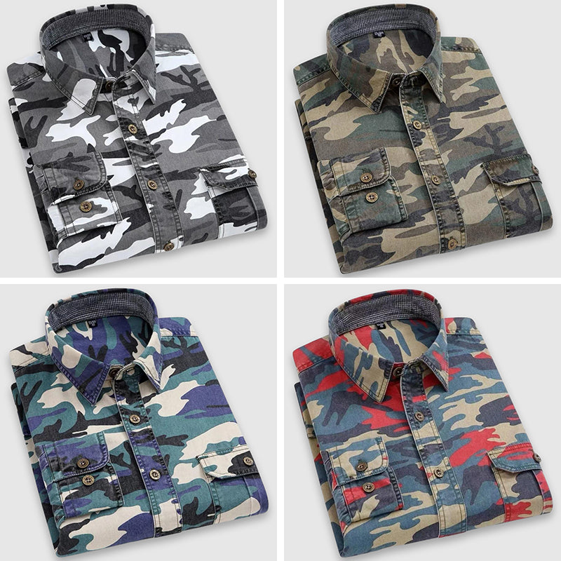 Prescott Tailors Camouflage Klassisches Hemd