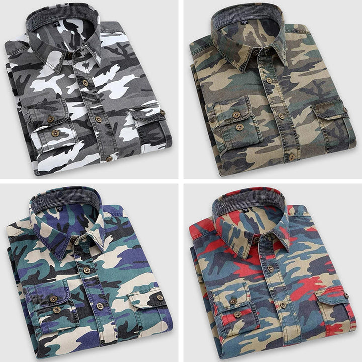 Prescott Tailors Camouflage Klassisches Hemd