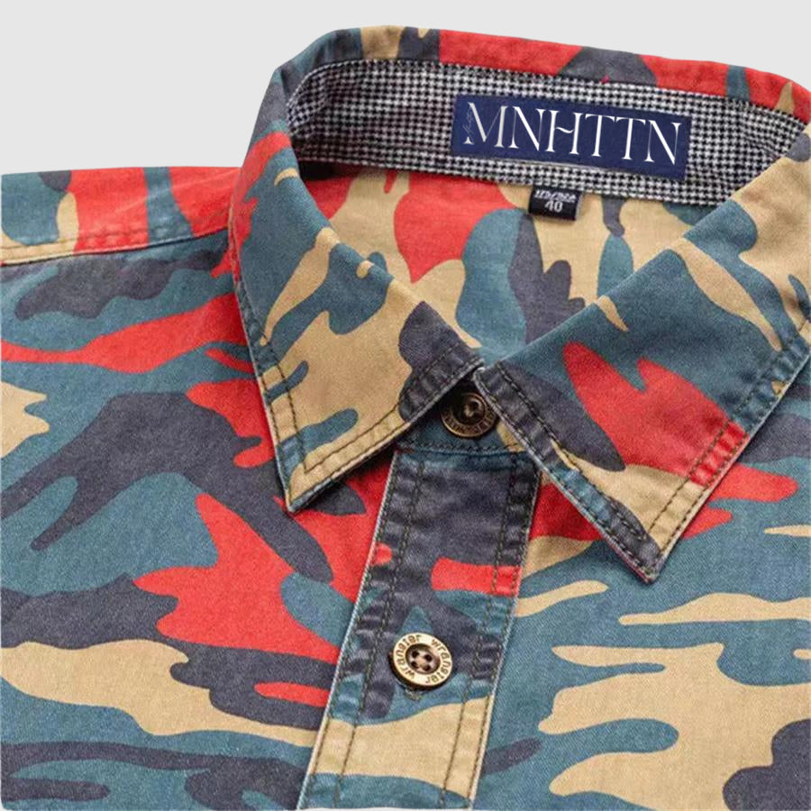 Prescott Tailors Camouflage Klassisches Hemd