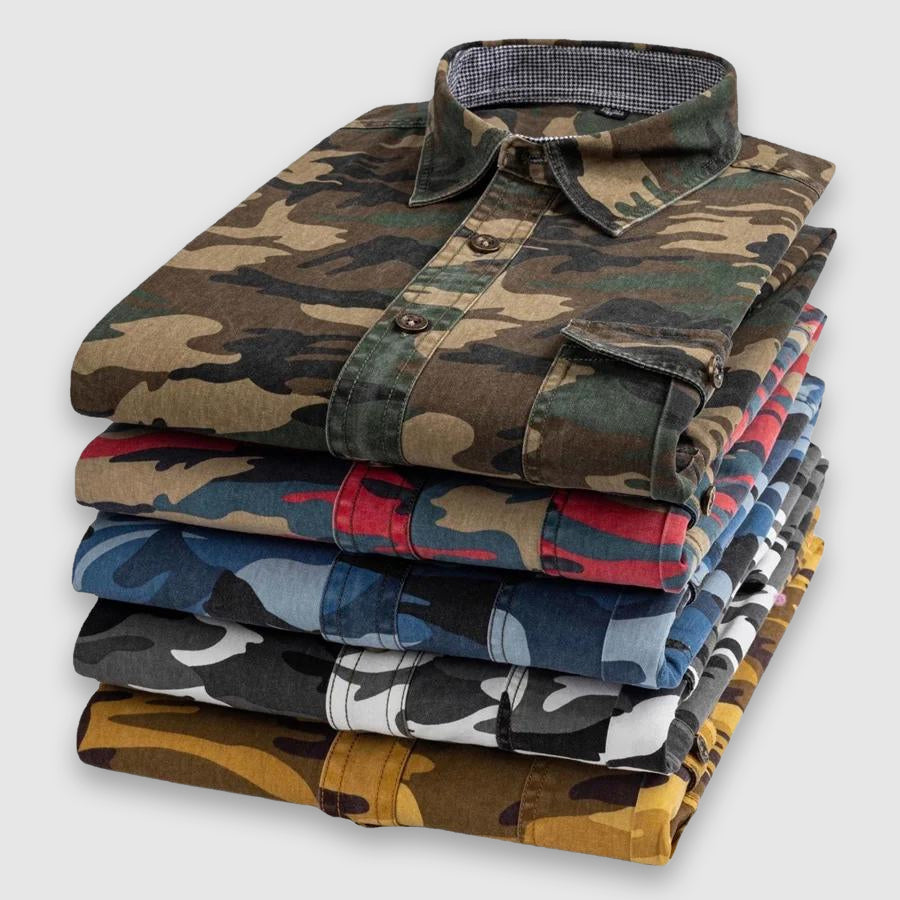 Prescott Tailors Camouflage Klassisches Hemd
