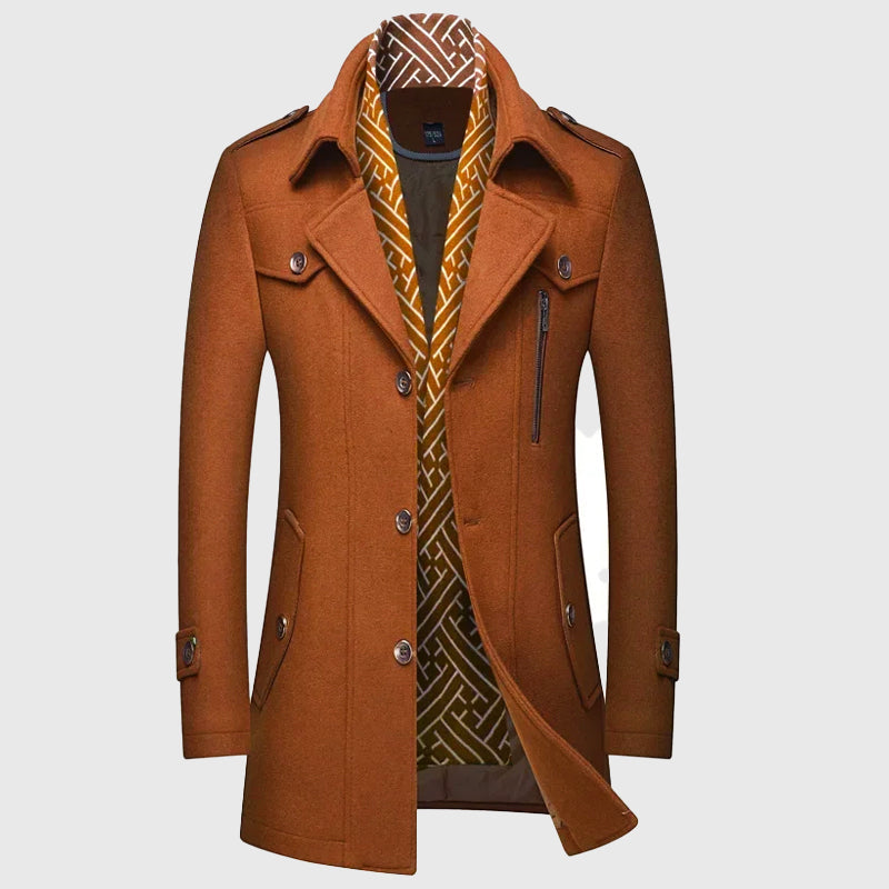 Prescott Tailors Legacy Wollmantel mit Knopfleiste