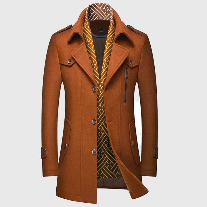 Prescott Tailors Legacy Wollmantel mit Knopfleiste