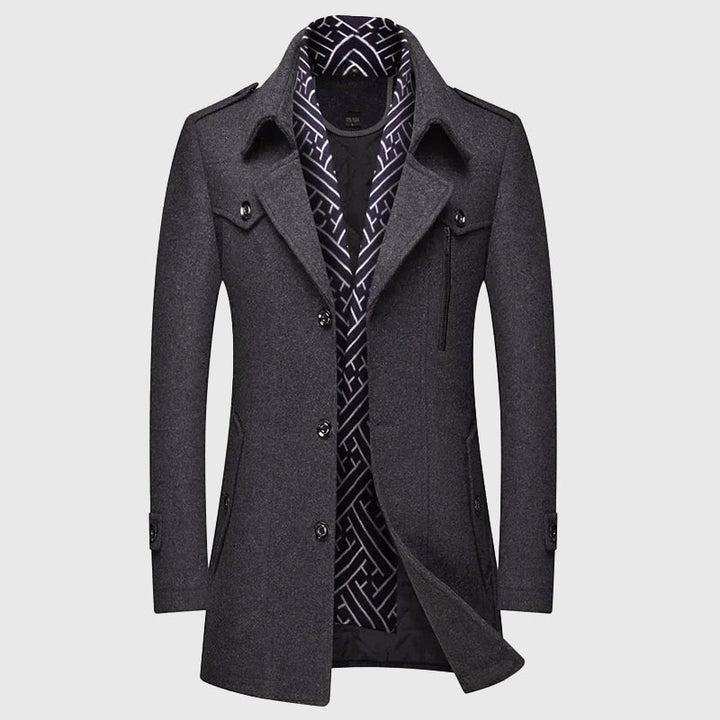 Prescott Tailors Legacy Wollmantel mit Knopfleiste