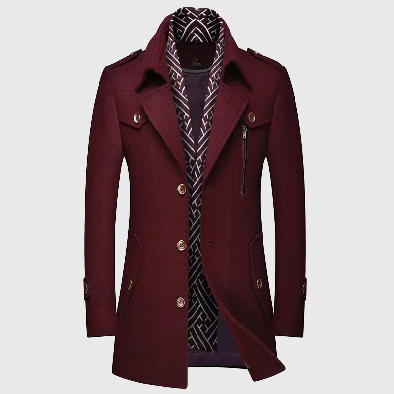 Prescott Tailors Legacy Wollmantel mit Knopfleiste