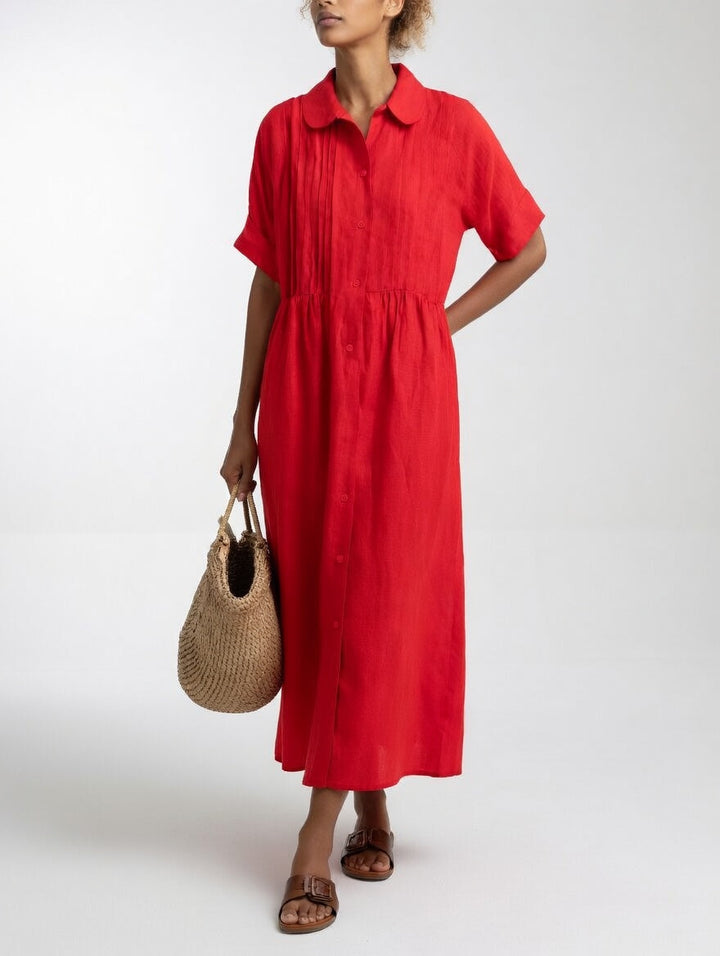 Mila | Zeitloses Sommer Hemdkleid Damen Chic