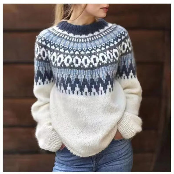 Mila | Strickpullover mit lockerem Schnitt und Muster