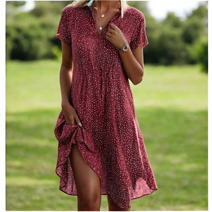 Katea | Midikleid mit tiefem V-Ausschnitt