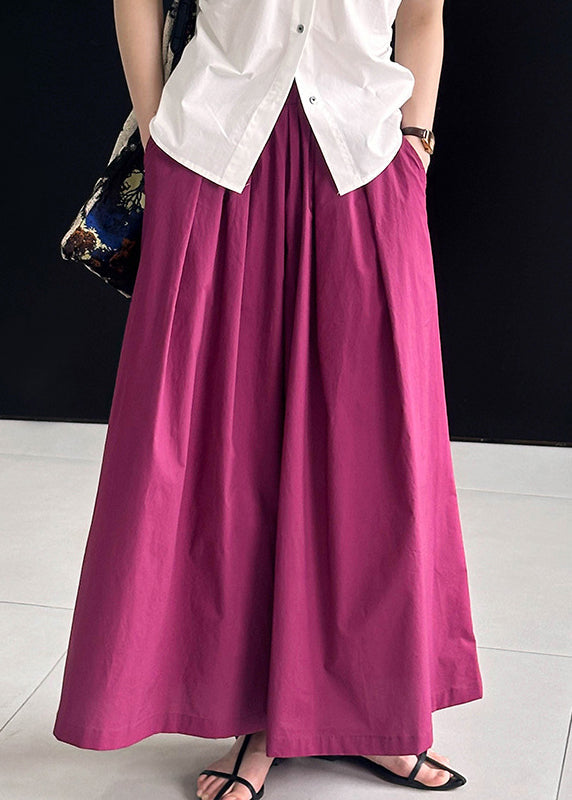 Rosa Baumwollhose mit weitem Bein & Gummibund