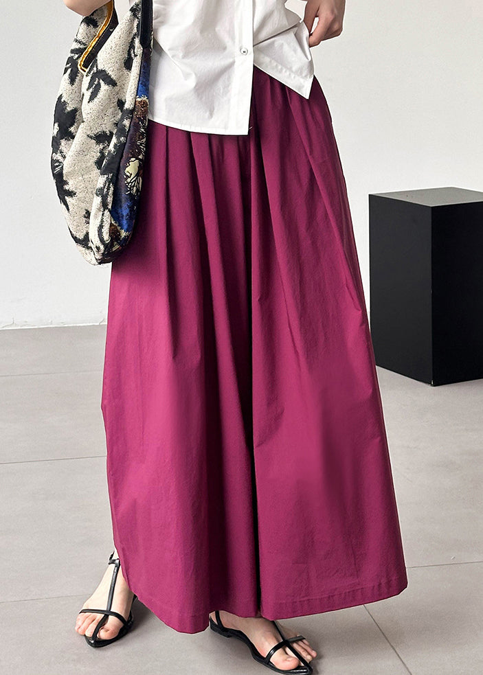 Rosa Baumwollhose mit weitem Bein & Gummibund