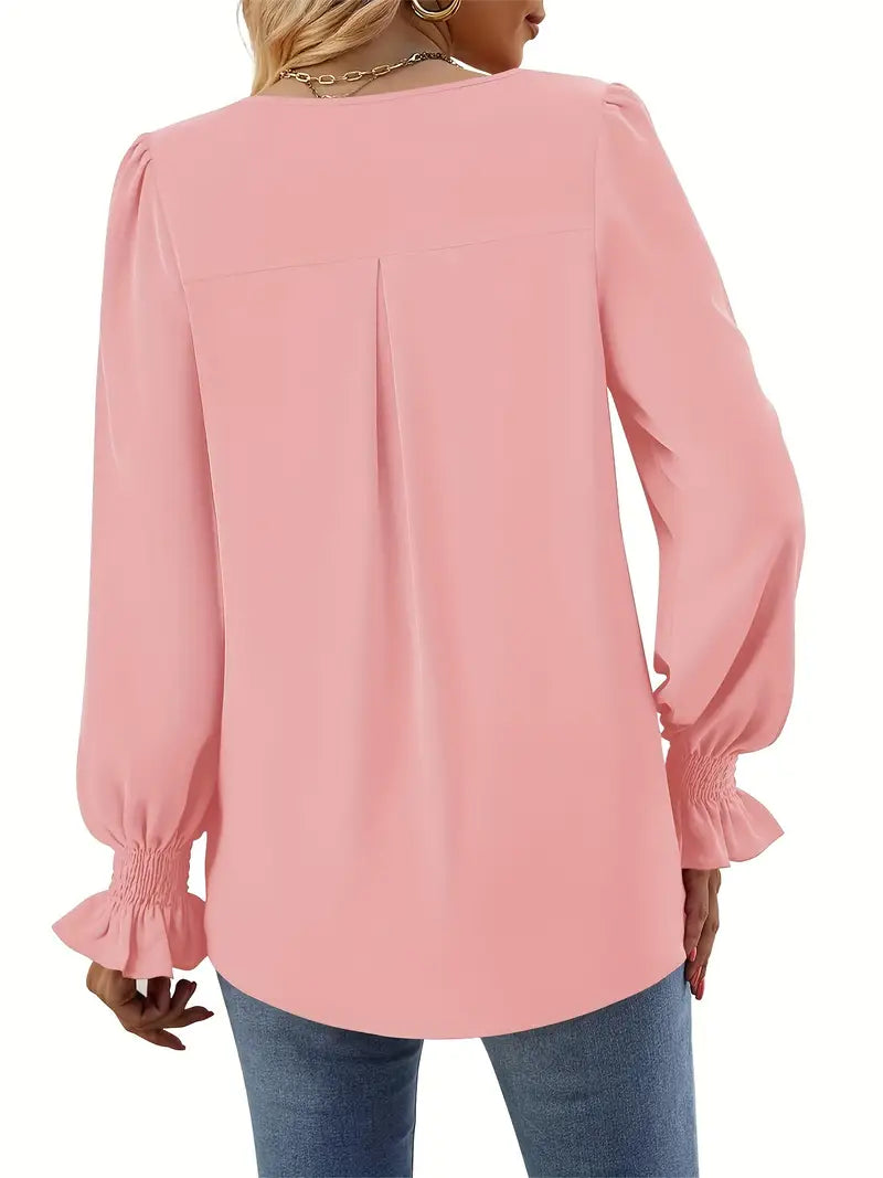 Hilda | Bequeme Bluse für den Herbst in Unifarben