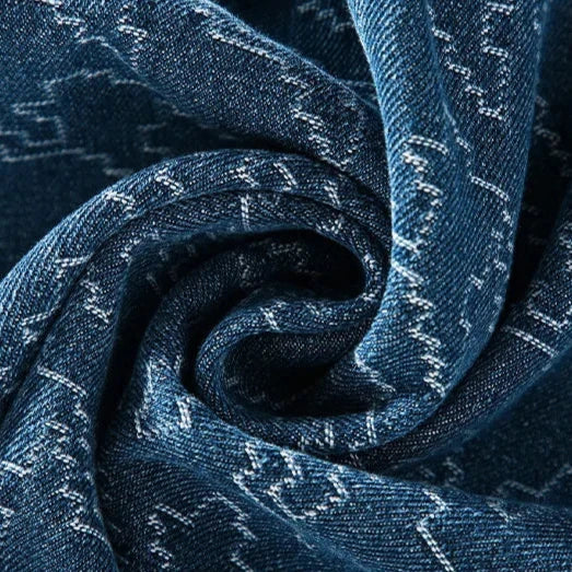 Friedhelm | Gemusterte Jeansjacke im modernen Stil