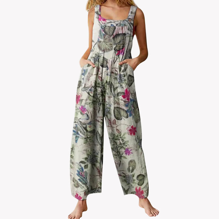 Mirela | Luftige Latzhose mit Blumenmuster