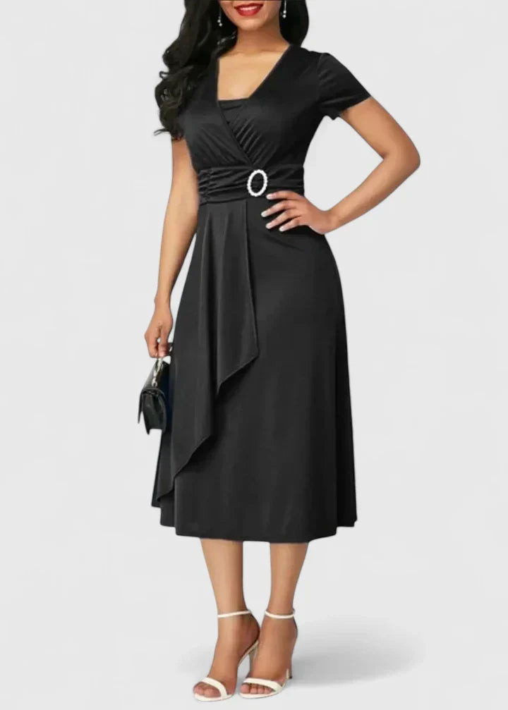 Laura | Schlichtes Midikleid Damen stilvoll & modern