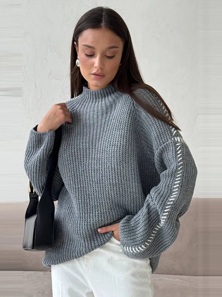 Lina | Warmer Damen-Strickpullover mit Struktur